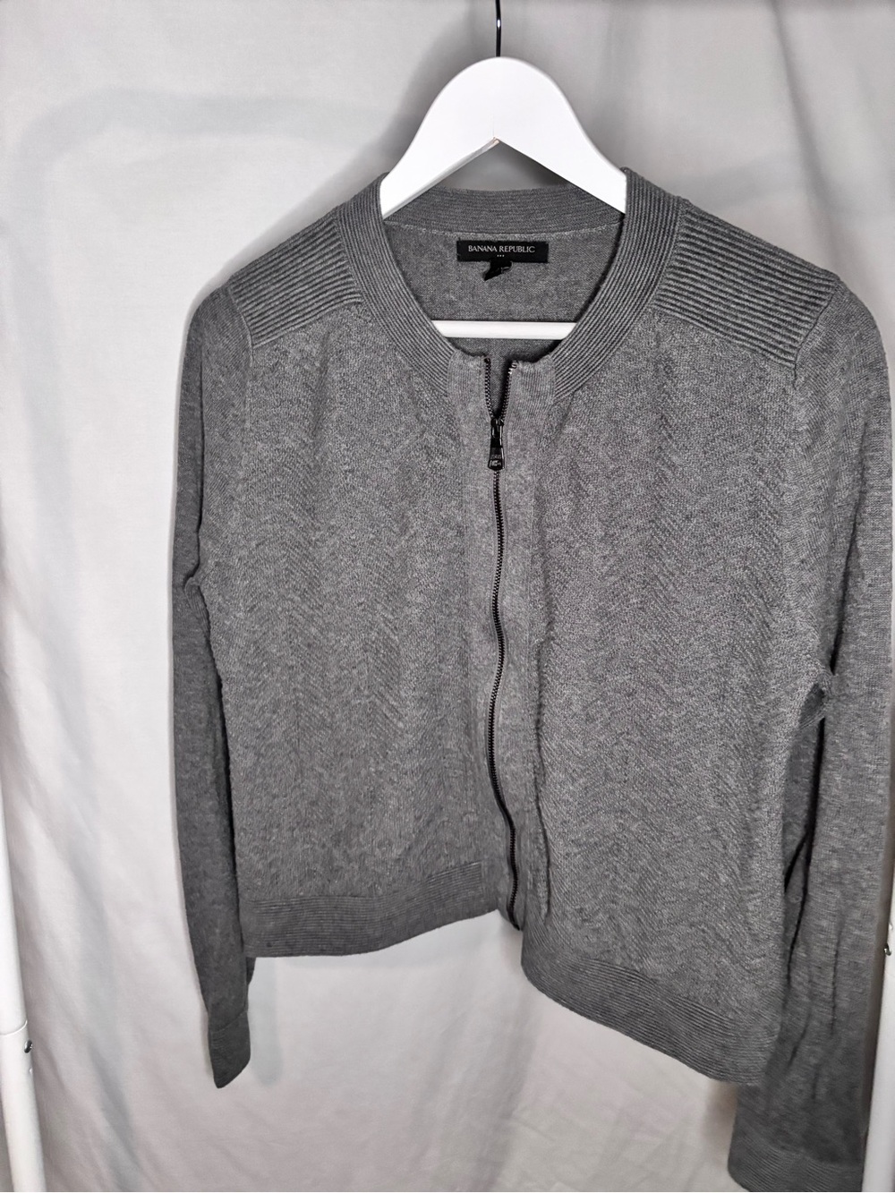 Banana Republic Gray Zip Sweater